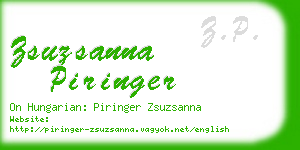 zsuzsanna piringer business card
